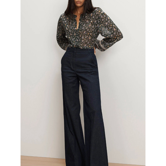 Veronica Beard Pants - Veronica Beard Crue Wide-Leg Denim Pant US 6